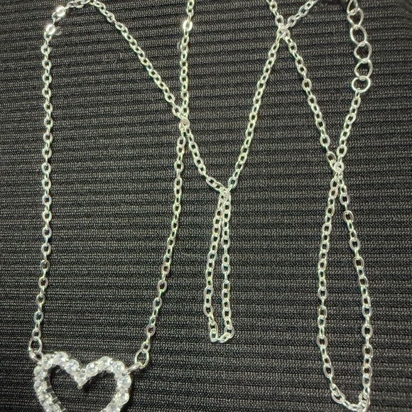 Heart necklace centered 18" - Picture 2 of 3